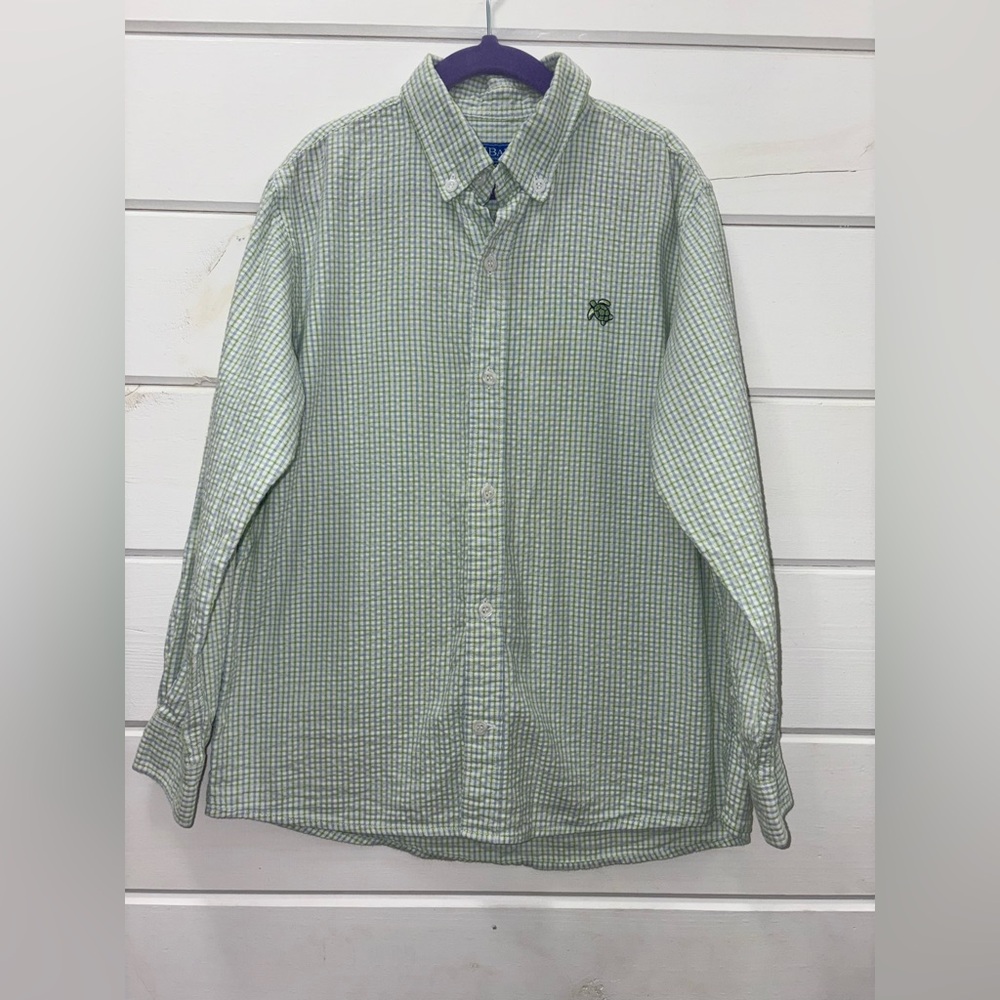 J. Bailey (Bailey Boys) Roscoe blue and green shirt size 8